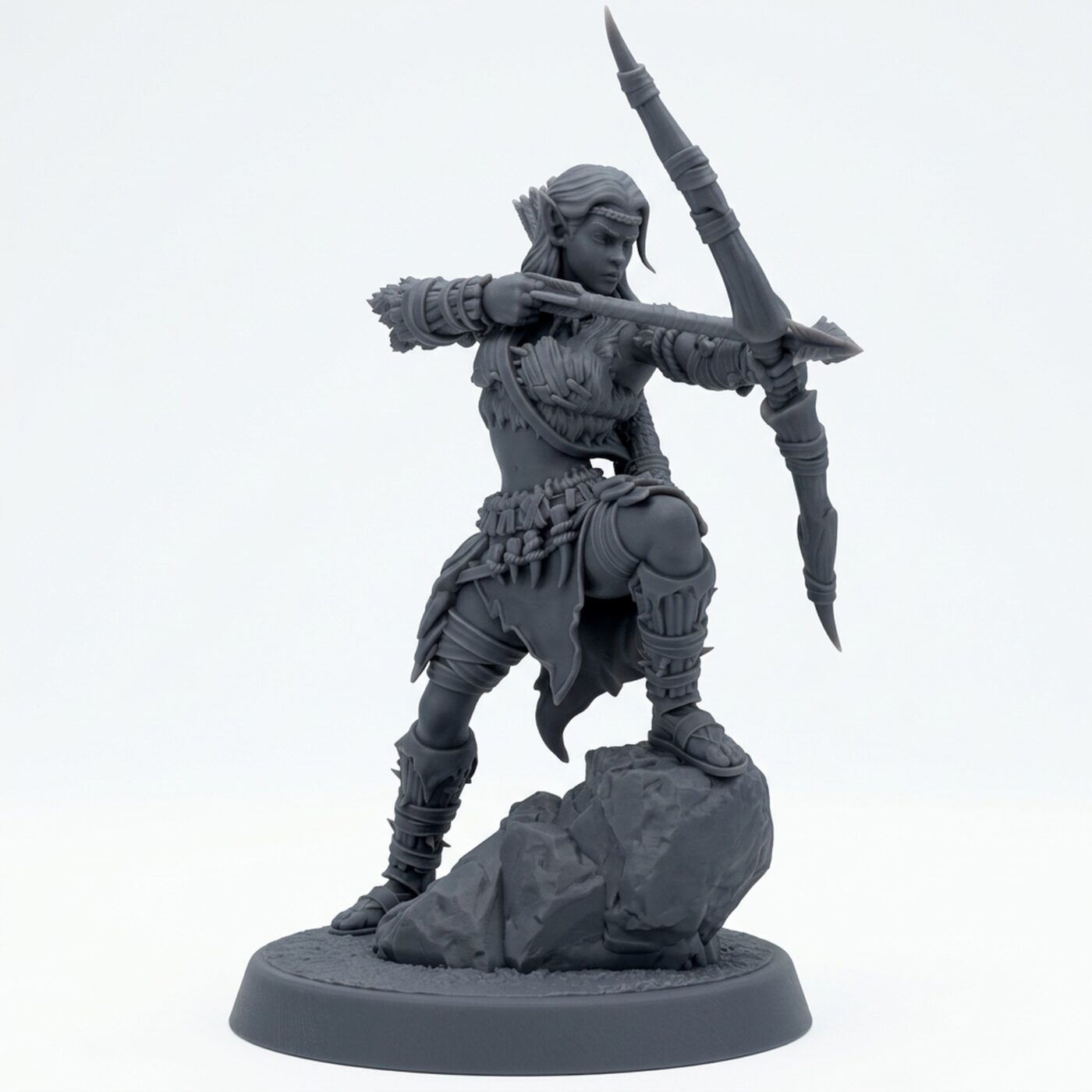 Whisperwood Ranger B - Gray Resin 3D Printed Miniature
