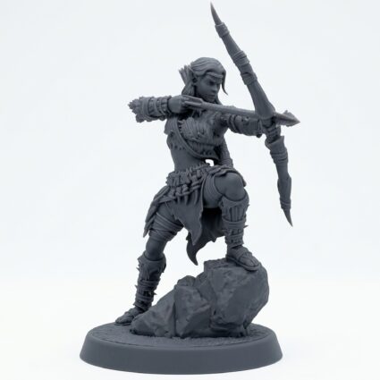Whisperwood Ranger B - Gray Resin 3D Printed Miniature
