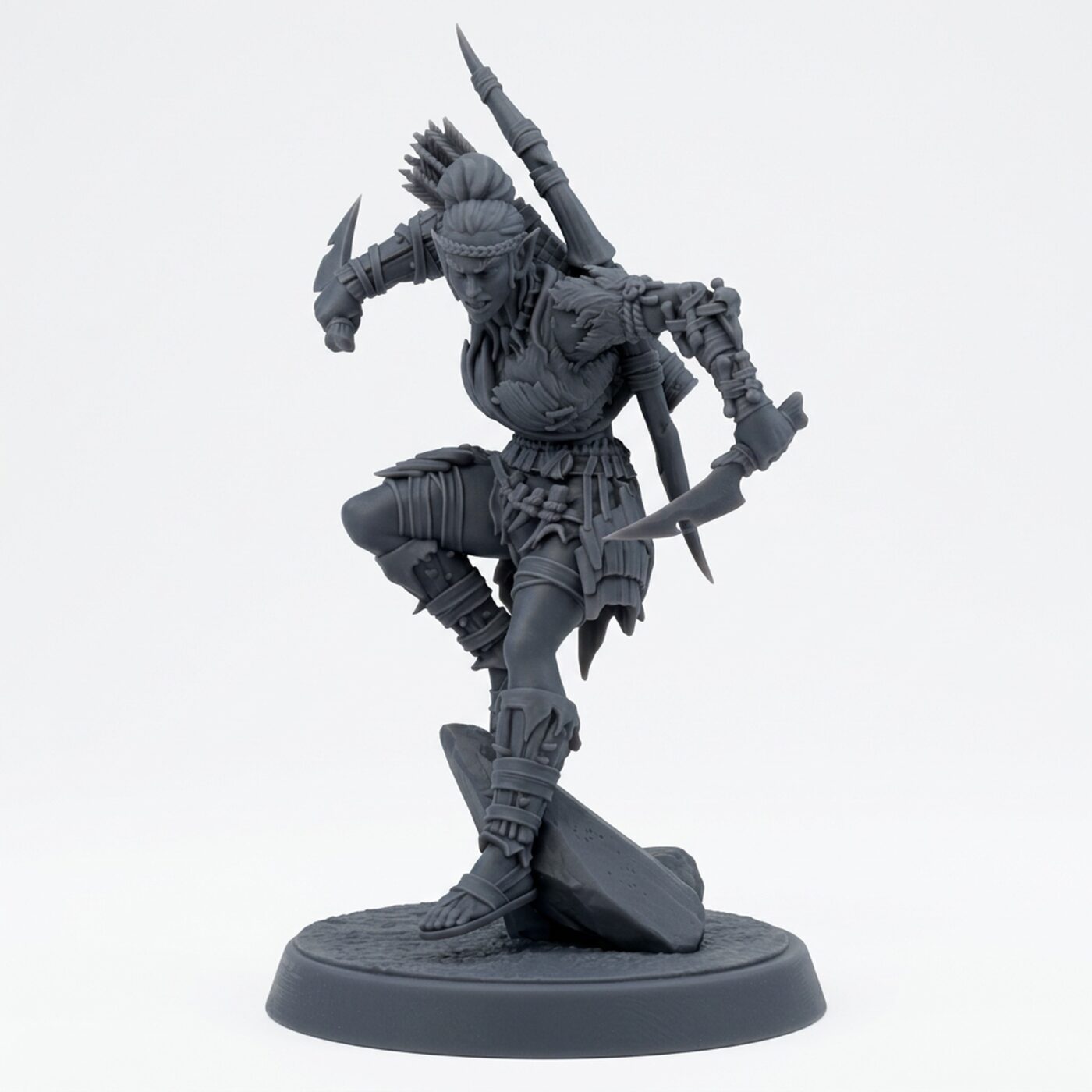 Whisperwood Ranger - Gray Resin 3D Printed Miniature
