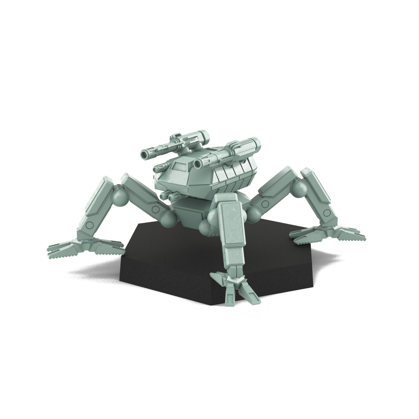 Wolf Spider Quad Mech Miniature 3D Printed Mech Miniature