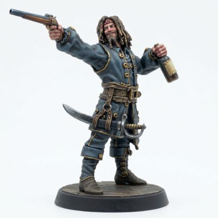 Wondersea Pirate Captain A - Painted 3D Printed Miniature