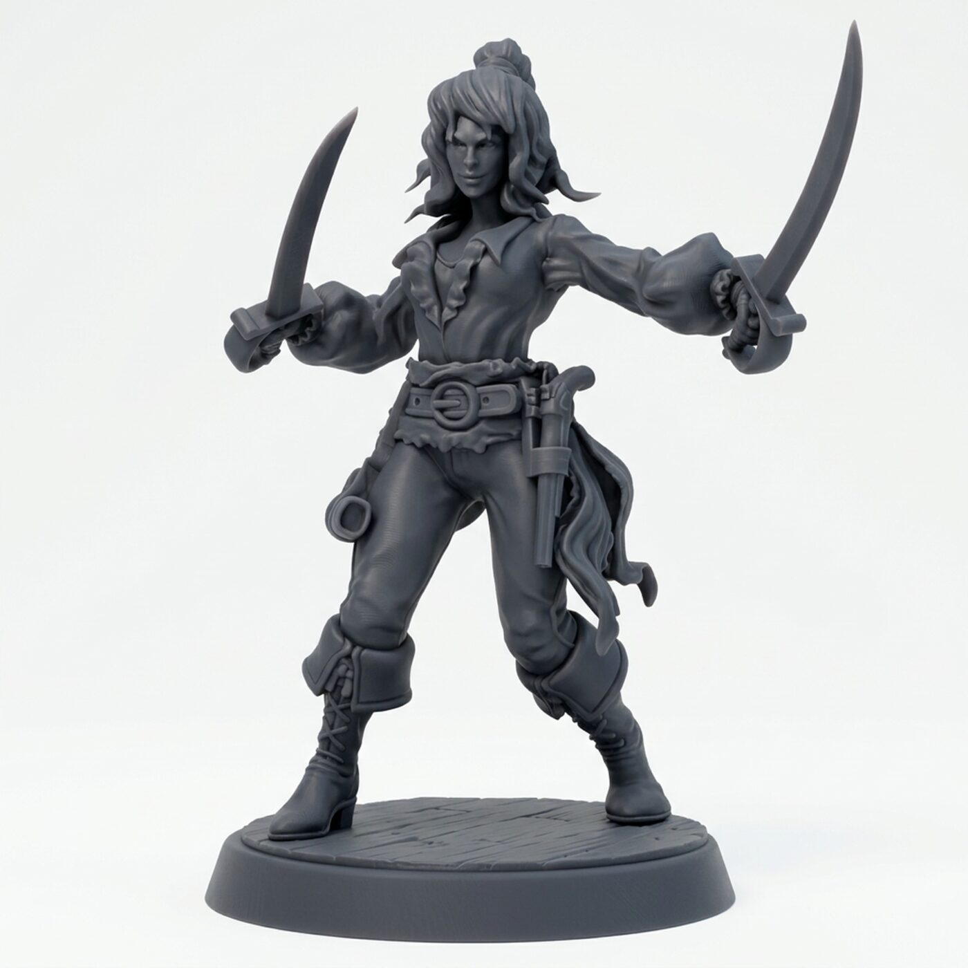 Wondersea Pirate C - Gray Resin 3D Printed Miniature