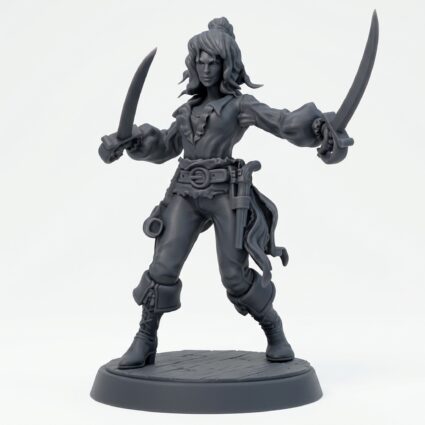 Wondersea Pirate C - Gray Resin 3D Printed Miniature