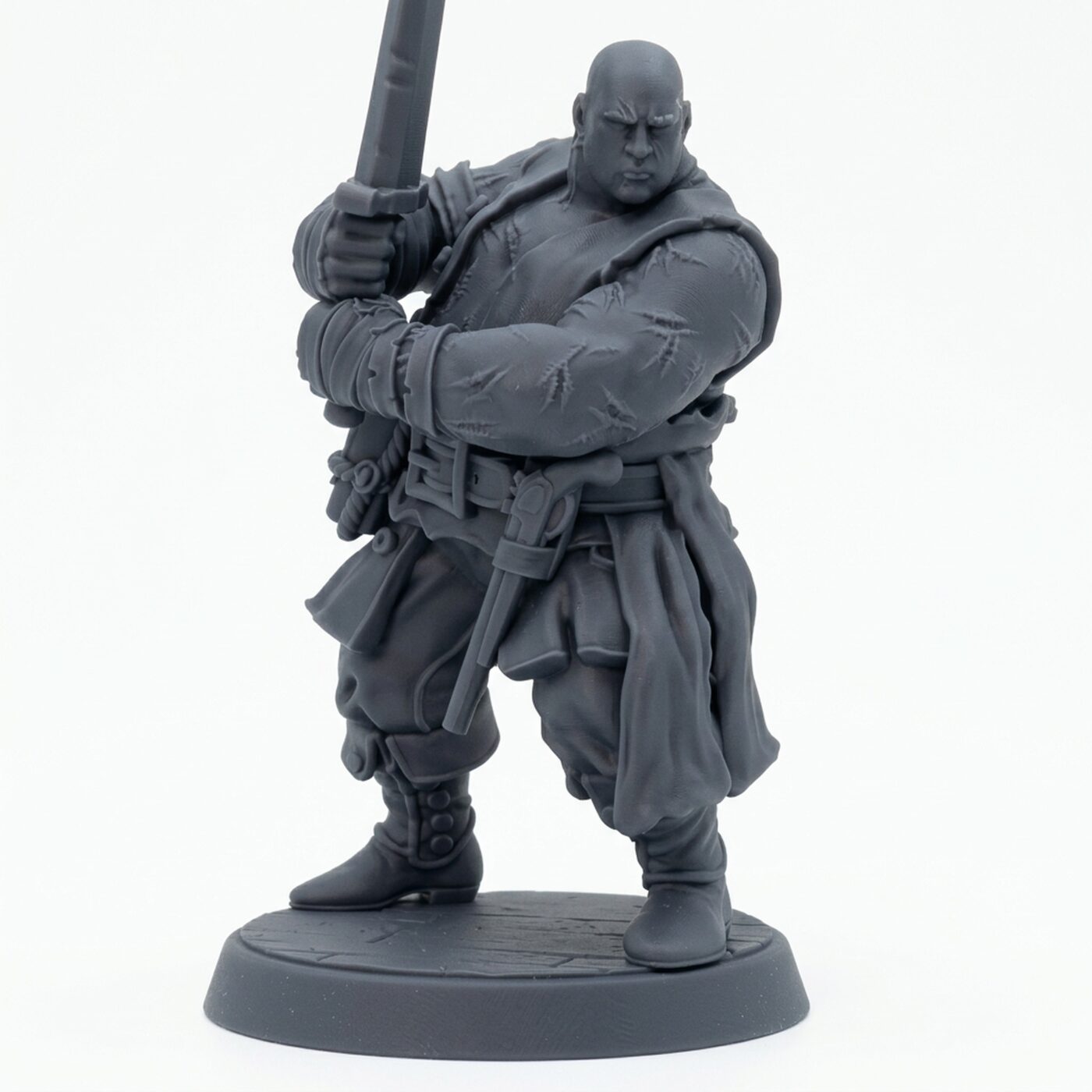 Wondersea Pirate D - Gray Resin 3D Printed Miniature