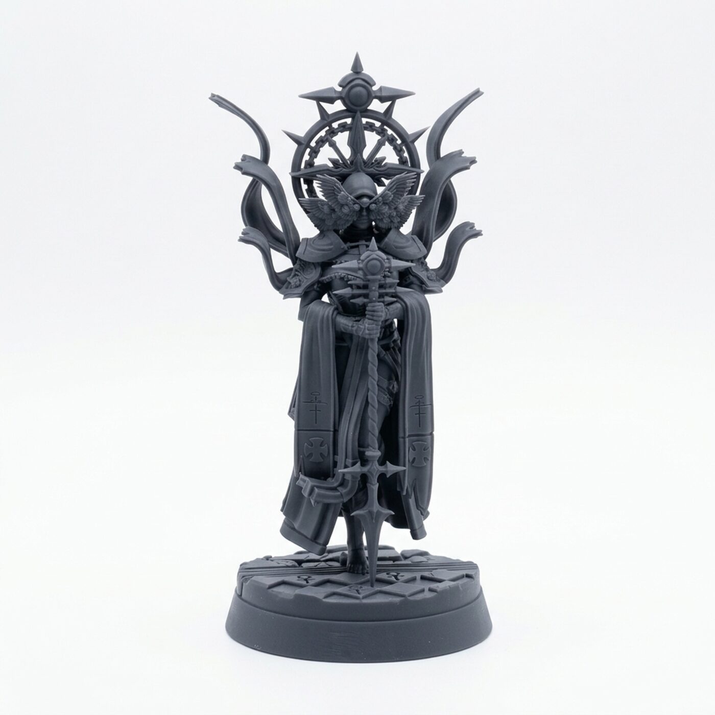 Wrathful Abbess - Gray Resin 3D Printed Miniature