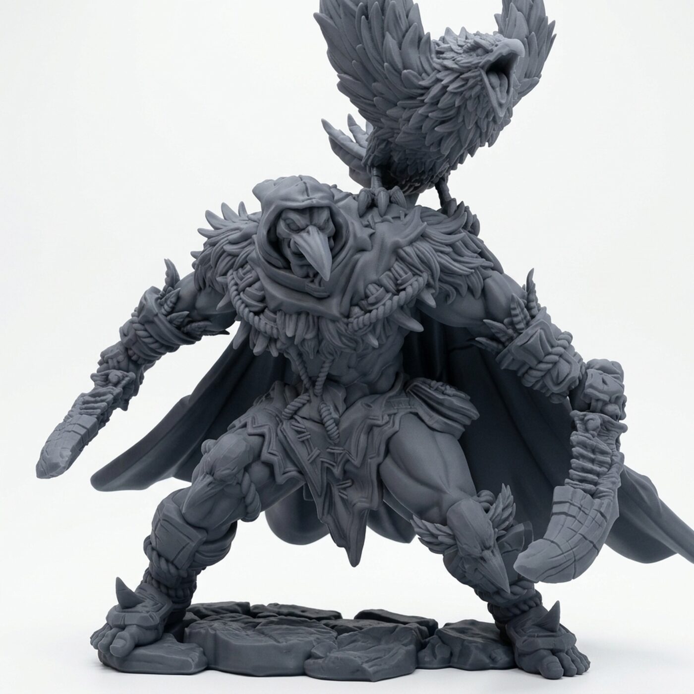 Xago Rogueorc - Gray Resin 3D Printed Miniature