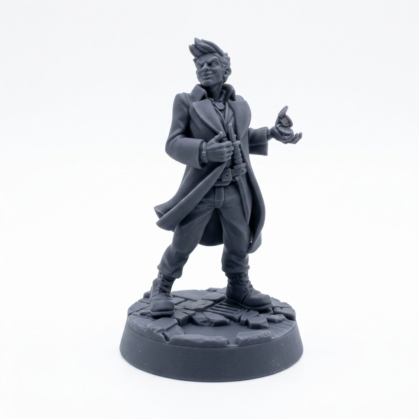 Xandras Testing Luck - Gray Resin 3D Printed Miniature