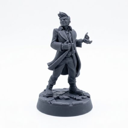 Xandras Testing Luck - Gray Resin 3D Printed Miniature