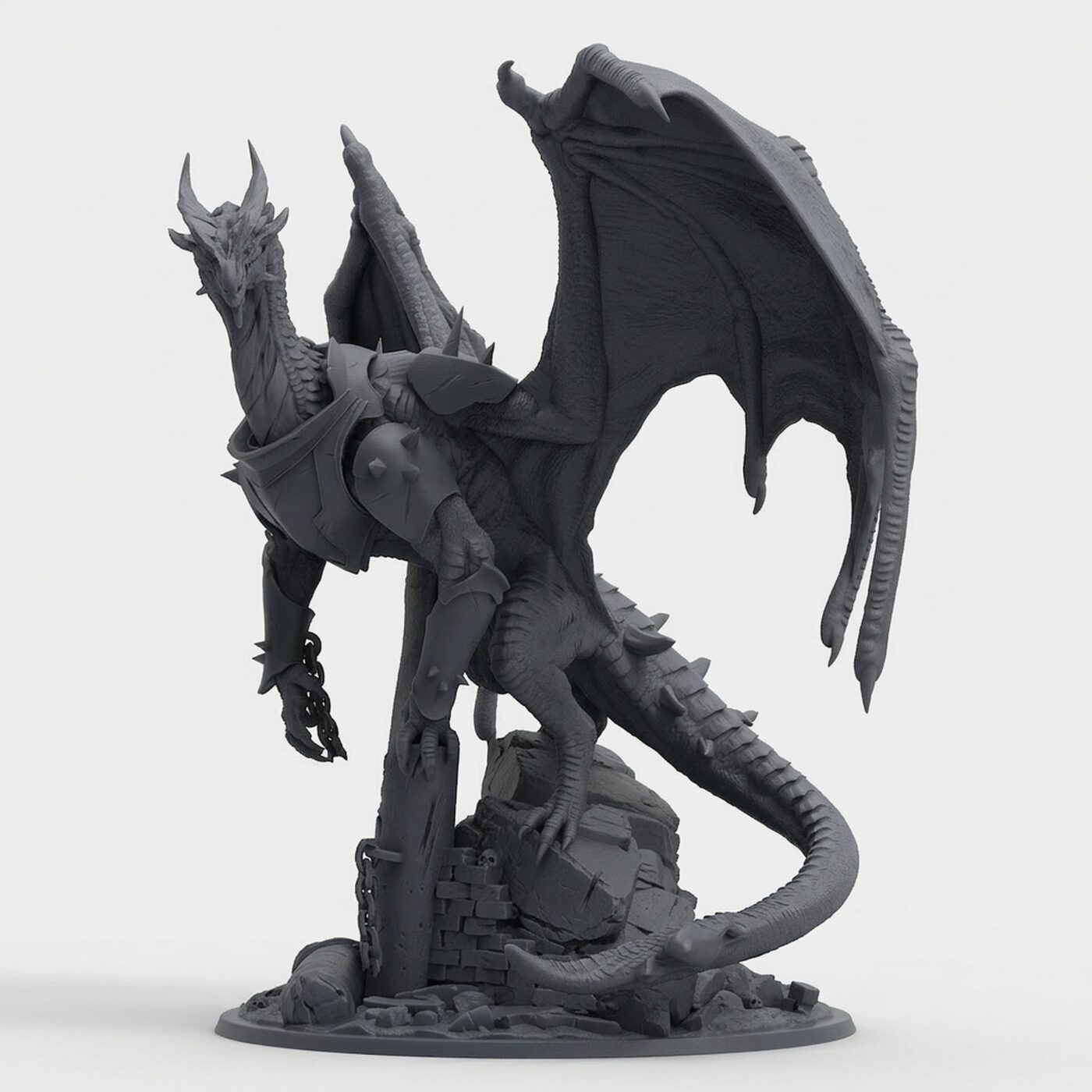 Xeldranth Armor - Gray Resin 3D Printed Miniature