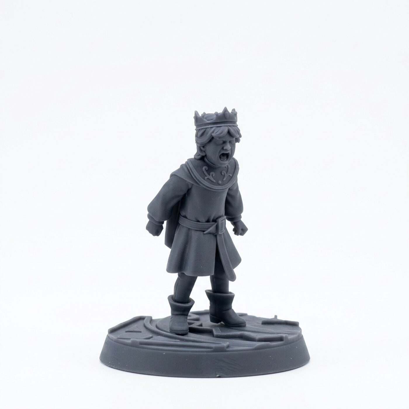Young Prince - Gray Resin 3D Printed Miniature