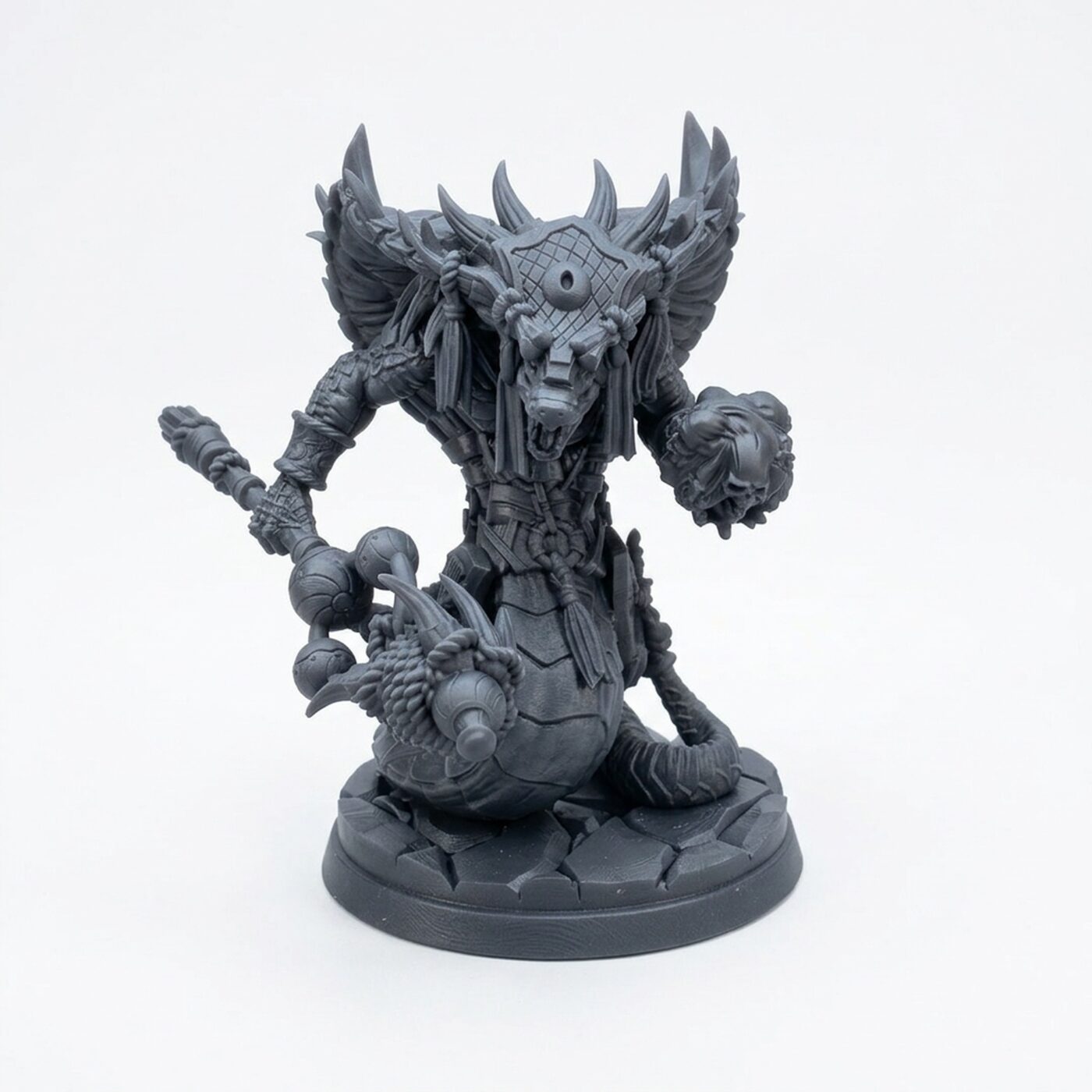 Yuddrakh Warlock A - Gray Resin 3D Printed Miniature