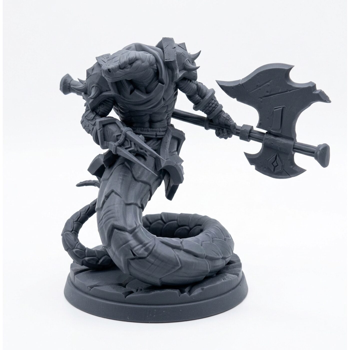 Yuddrakhwarrior A - Gray Resin 3D Printed Miniature