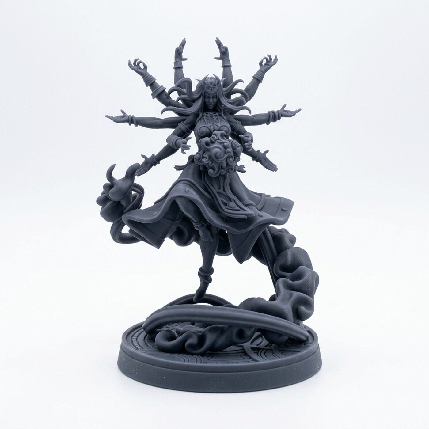 Zirsa Vohuu The Incarnate - Gray Resin 3D Printed Miniature