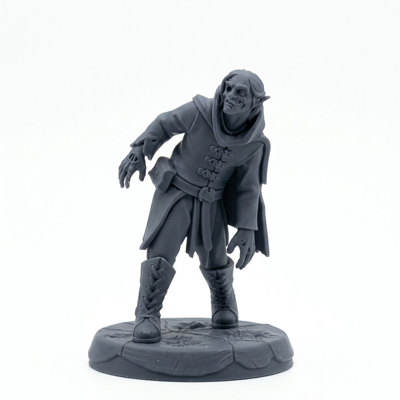 Zombie Elf - Gray Resin 3D Printed Miniature