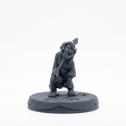 Zombified Halfling - Gray Resin 3D Printed Miniature