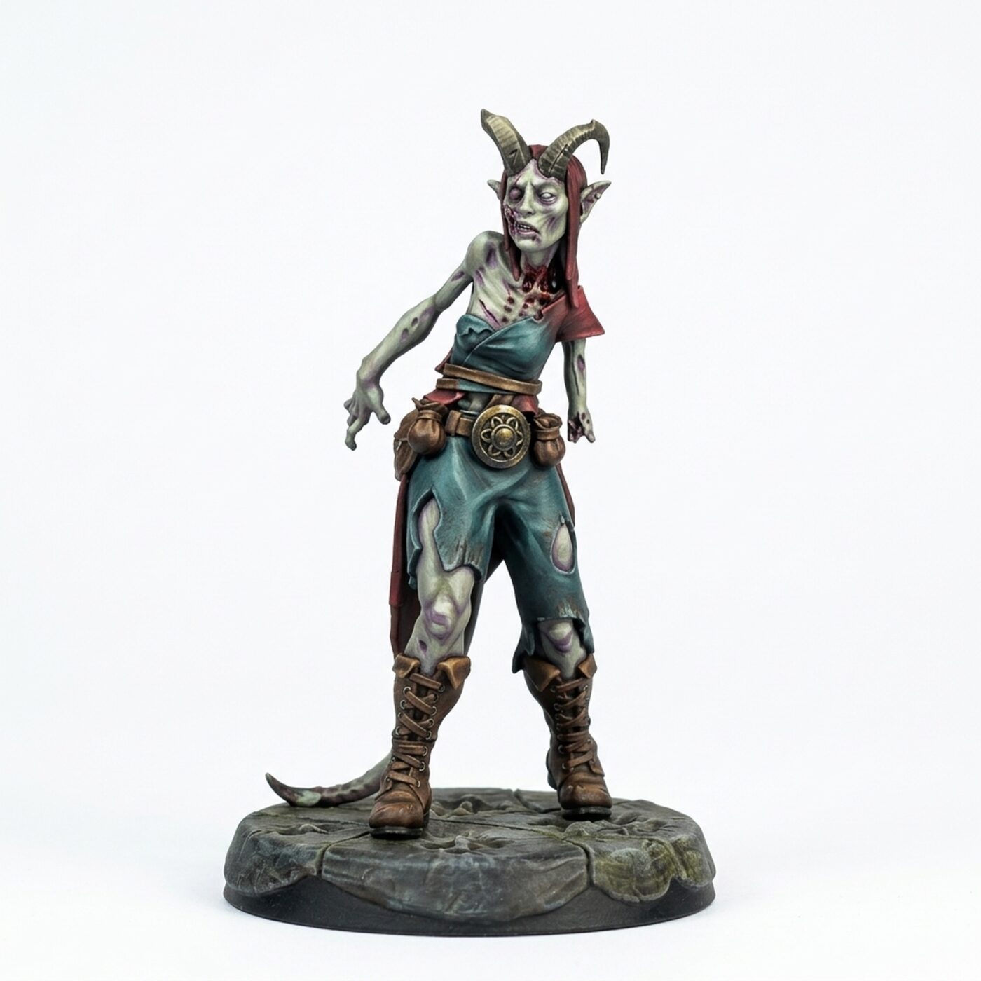Zombie Tiefling - Painted 3D Printed Miniature