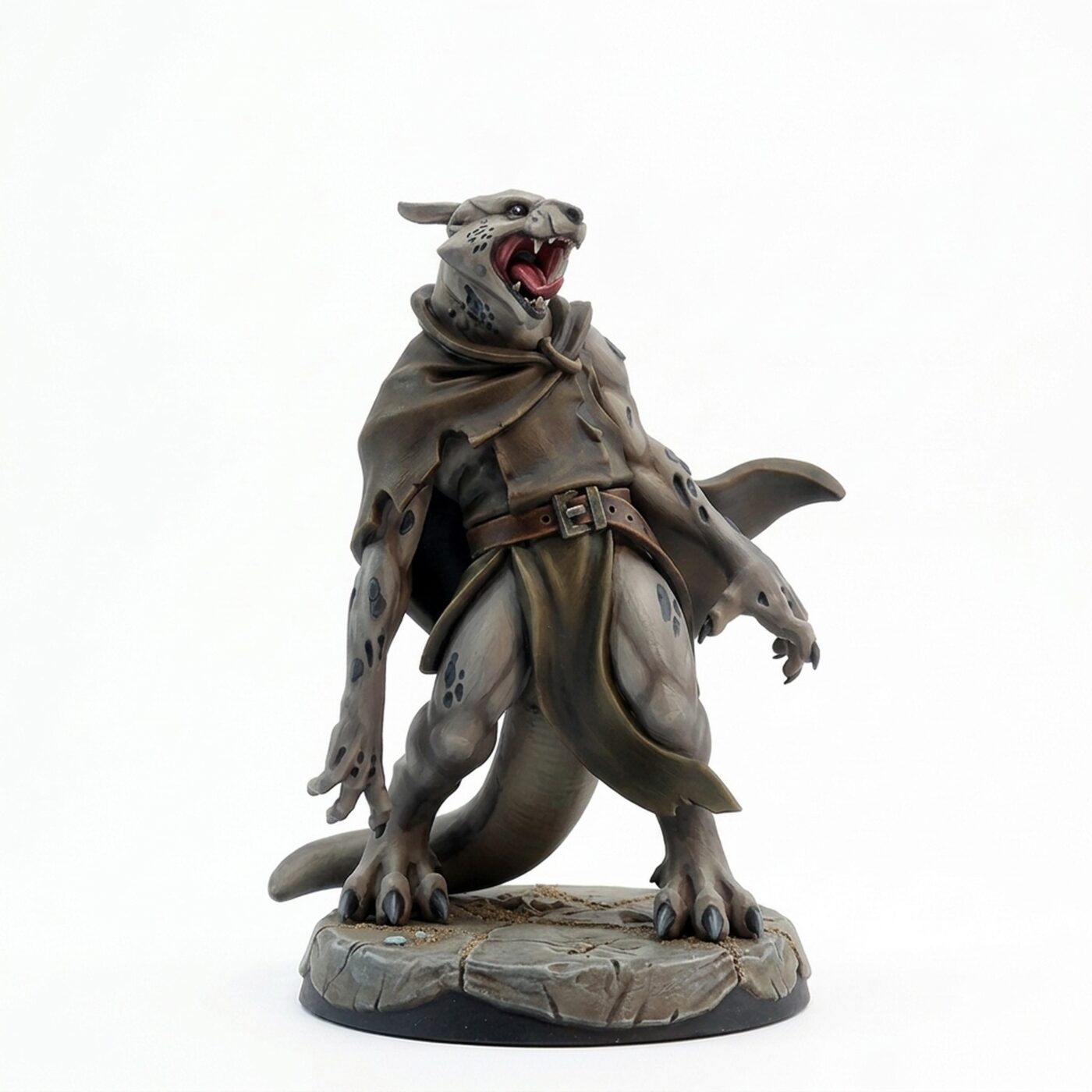 Zombified Dragonborn - Painted 3D Printed Miniature