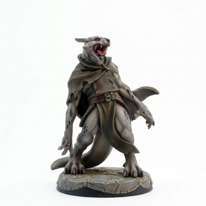 Zombified Dragonborn - Painted 3D Printed Miniature