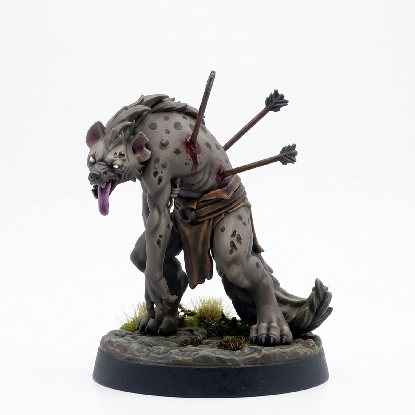 Zombified Gnoll - Painted 3D Printed Miniature