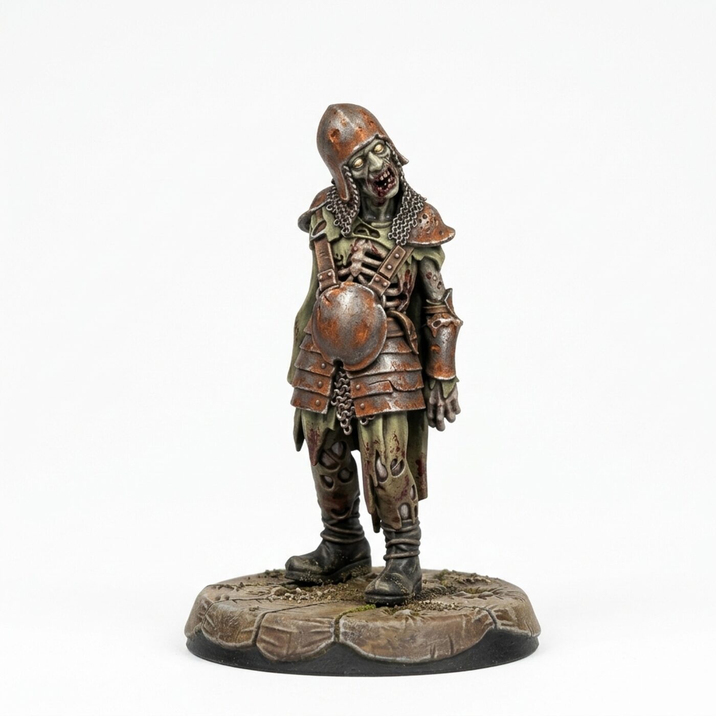 Zombified Human Guard - Painted 3D Printed Miniature