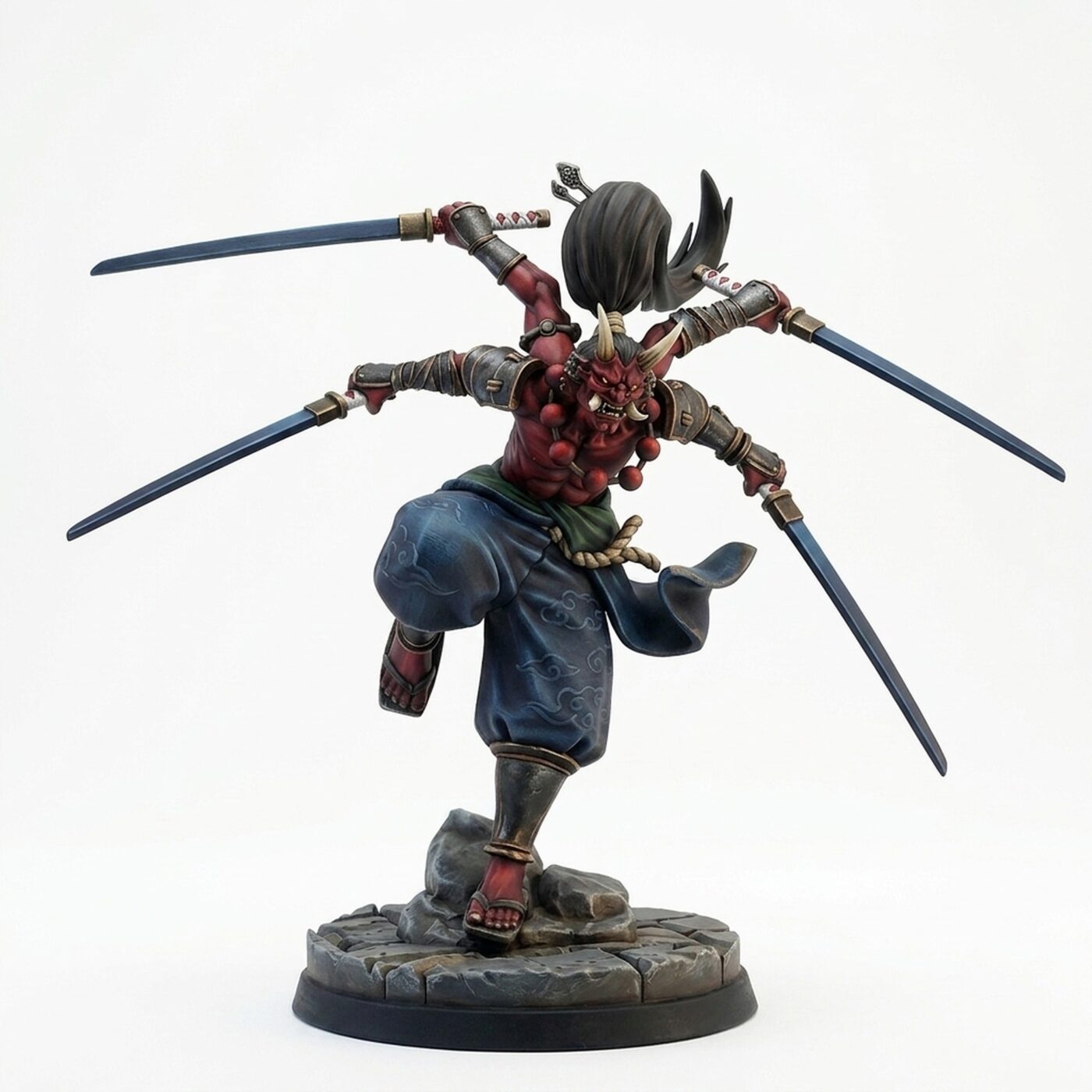 Multi Armed Oni - Painted 3D Printed Miniature