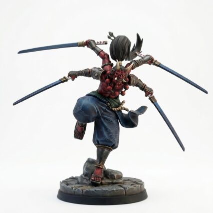 Multi Armed Oni - Painted 3D Printed Miniature
