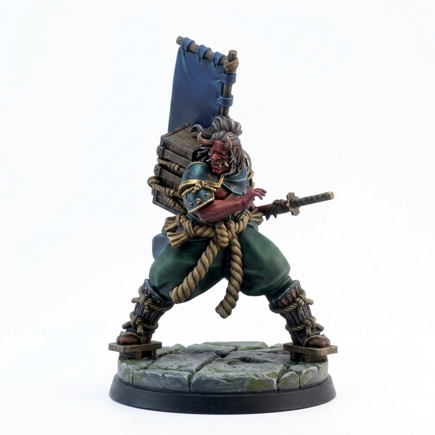 Oni Swordsman A - Painted 3D Printed Miniature